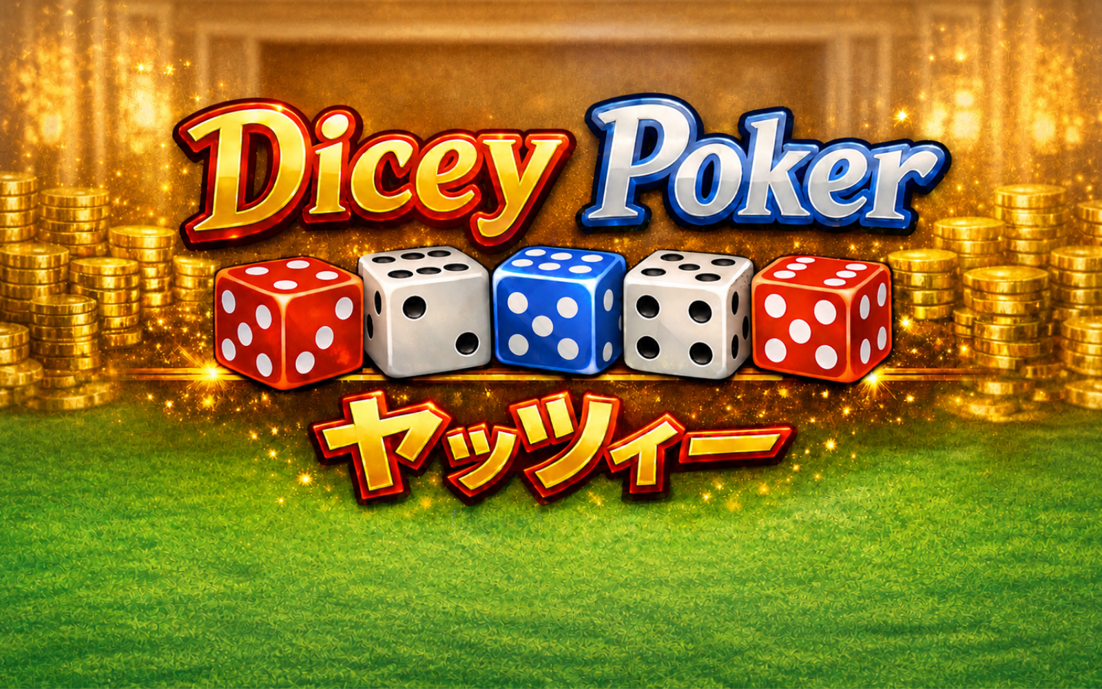 Dicey Poker game table with dice